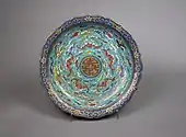 Plate; late 17th–early 18th century; cloisonné enamel; height: 4.4&nbsp;cm, diameter: 25.7&nbsp;cm; Metropolitan Museum of Art