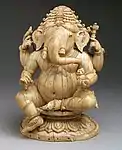 Ganesha; c. 14th-15th century; ivory; height: 18.4&nbsp;cm; Metropolitan Museum of Art