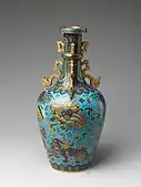 Vase; 18th century; cloisonné enamel; height: 36.8&nbsp;cm, width: 17.8&nbsp;cm; Metropolitan Museum of Art