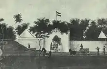 The factory of Mads Lange in Kuta around 1845.