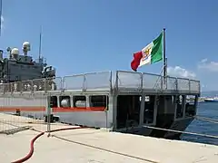Euro docked at the harbor of Reggio Calabria on 8 July 2018.