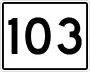 State Route 103 marker