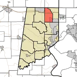 Location of Logan Township in Dearborn County