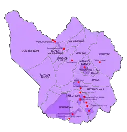 Location in Hulu Selangor District