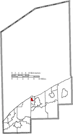 Location of Grand River in Lake County