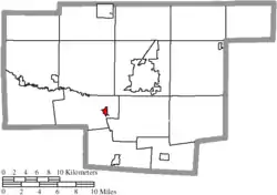 Location of Green Camp in Marion County