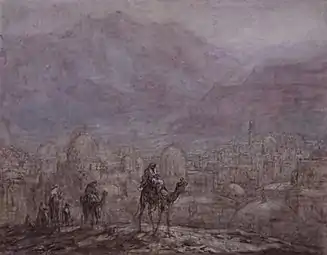 Camel Riders in the Mountains