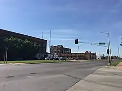 Mark Twain/I-70 Industrial in May 2018. View from Union Boulevard and Brown intersection facing south.