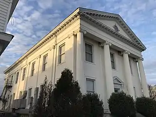 Prince Hall Masonic Lodge - Masonic Temple of Prince Hall Freemasonry that still serves the function for which it was originally built. 1927 brick and stucco Classical Revival building.