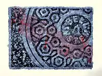 Blue Bello #2 6/10 (1998), embossed linocut on hand-made paper, 24 x 30 in (60.96 x 76.2&nbsp;cm), artist's collection