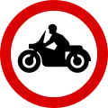 No entry for motorcycles