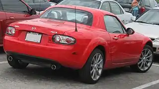 Mazda MX-5 circa 2007, with polycarbonate hardtop