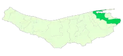 Location of Behshahr County in&nbsp;Mazandaran&nbsp;province