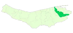 Location of Neka County in&nbsp;Mazandaran&nbsp;province