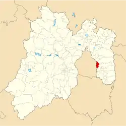 Location of Valle de Chalco Solidaridad in the State of Mexico