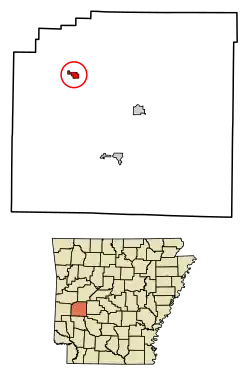 Location in Montgomery County, Arkansas