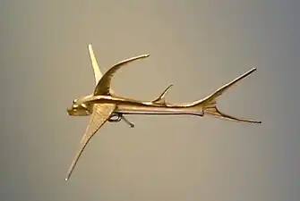 Pendant; 1 CE-900; gold; 3.1 x 9.7 x 8.8&nbsp;cm; Gold Museum (Bogotá, Colombia)