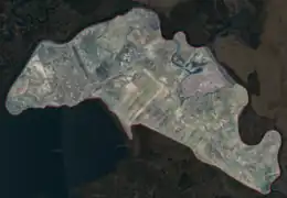 An aerial photo of a large, messy collection of islands.