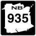 Route 935 marker