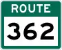Route 362 marker