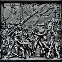 The Death of Nelson at Trafalgar by John Edward Carew, the relief on the south face of the plinth