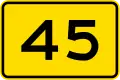 45&nbsp;km/h advisory speed