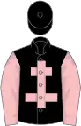 Black, pink cross of lorraine and sleeves, black cap
