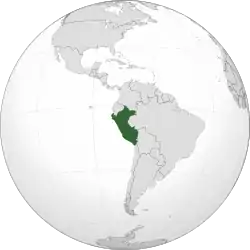 Location of&nbsp;Peru&nbsp;(dark green)