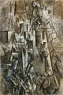 Pablo Picasso, 1911, The Poet (Le poète), oil on linen, 131.2 × 89.5&nbsp;cm (51 5/8 × 35 1/4 in.)