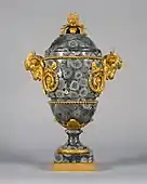 Vase with gilt bronze ornaments; c. 1780; 61&nbsp;cm ×&nbsp;40.6&nbsp;cm (24.0&nbsp;in ×&nbsp;16.0&nbsp;in); Metropolitan Museum of Art