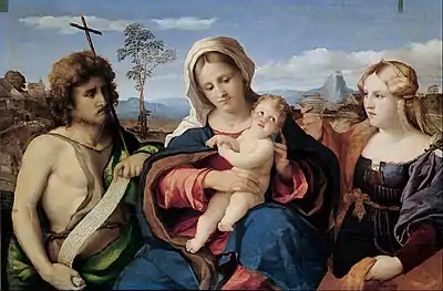Madonna and Child with Saint John the Baptist and Mary Magdalene, 1520–1522