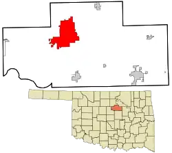Location within Payne County and Oklahoma
