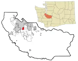 Location of Midland, Washington