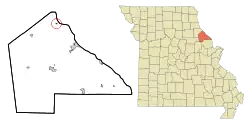 Location of Ashburn, Missouri