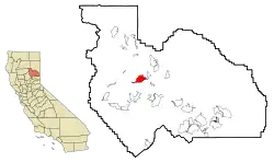 Location in Plumas County and the state of California