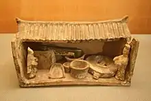 A pottery gristmill from the Han dynasty (202 BC&nbsp;– AD 220)