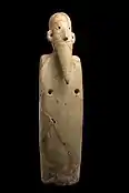 Figurine of a bearded man; 3800–3500&nbsp;BC; breccia; from Upper Egypt; Musée des Confluences (Lyon, France)