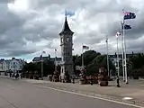 Clock Tower in Exmouth erected in 1897, to commemorate the Diamond Jubilee of Queen Victoria