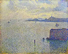 Théo van Rysselberghe, 1887, Sailboats and Estuary, oil on canvas,  50.2 x 61&nbsp;cm, Musée d'Orsay