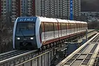 Line S1 features low-to-mid speed maglev trains that run on a maglev track and use 1,500 V DC power. The S1 maglev trains have six cars per train and can reach a top speed of 100&nbsp;km/h (62&nbsp;mph).