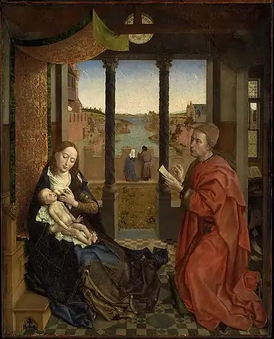 Rogier van der Weyden, Saint Luke Drawing the Virgin, c.&nbsp;1435–1440. Museum of Fine Arts, Boston