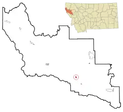 Location of Plains, Montana
