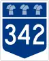 Highway 342 marker