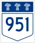 Highway 951 marker