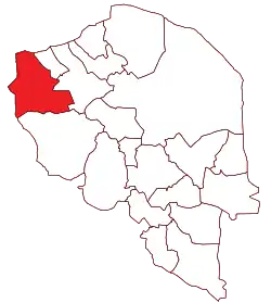 Location of Shahr-e Babak County in Kerman province