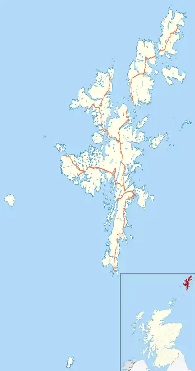 Quarff is located in Shetland