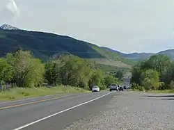 Looking south along South State Street (SR-198) in northern Spring Lake, May 2016