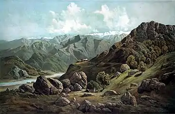 Sutlej Valley from Rampur c.&nbsp;1857