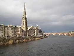 The church stands on Tay Street