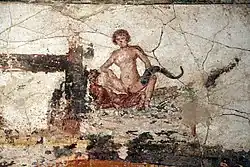 Fresco from the Suburban baths in cowgirl position
